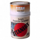 Pintura Titan Esmalte Aspecto Cerámico Satinado Blanco 4290  750 Ml