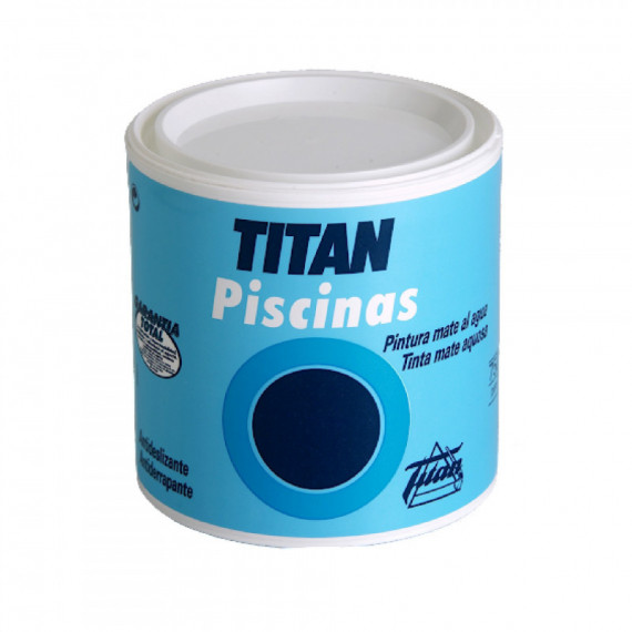Pintura Titan Piscinas Al Agua Mate Blanco 1700  750 Ml