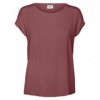 VERO MODA Camisetas Mujer Camiseta Básica Aware Rose Brown - Guanxe Atlantic Marketplace