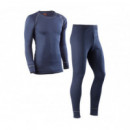 Camiseta + Pantalón Térmico Interior Azul 730DN Talla M