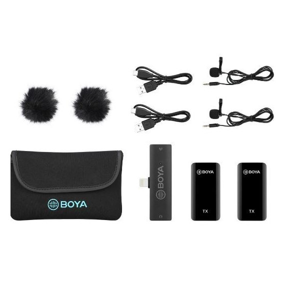 Micrófono Inalambrico de Doble Canal Ultracompacto con Conexion Ios BY-XM6-S4  BOYA