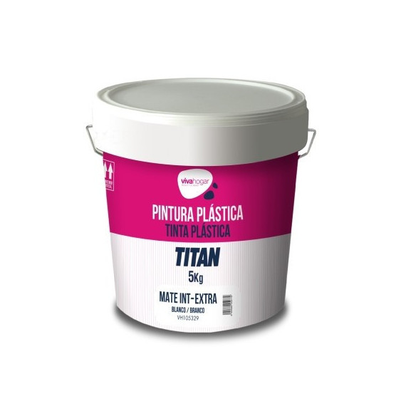 Pintura Titan Plástica Picados Mate Blanco A7  15 Litros