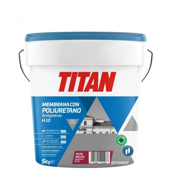 Pintura Titan Revestimiento Antigoteras Membrana con Poliuretano H10 Blanco  20 Kilos