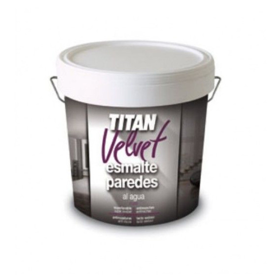 Pintura Titan Paredes y Techos Mate Velvet Interior Exterior Blanco 10 Litros