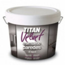 Pintura Titan Paredes y Techos Mate Velvet Interior Exterior Blanco 4 Litros