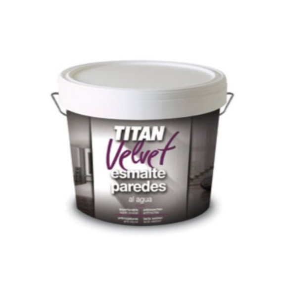 Pintura Titan Paredes y Techos Mate Velvet Interior Exterior Blanco 4 Litros