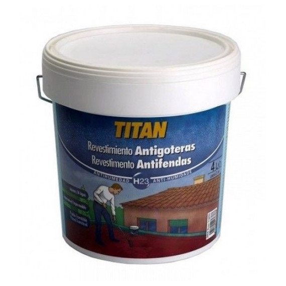Pintura Titan Revestimiento Antigoteras H23 Rojo Teja 2605  4 Litros