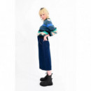 Falda LILI SIDONIO Larga Vaquera con Abertura