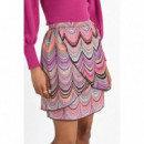 Falda MOLLY BRACKEN Corta Asimétrica con Estampado