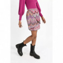 Falda MOLLY BRACKEN Corta Asimétrica con Estampado