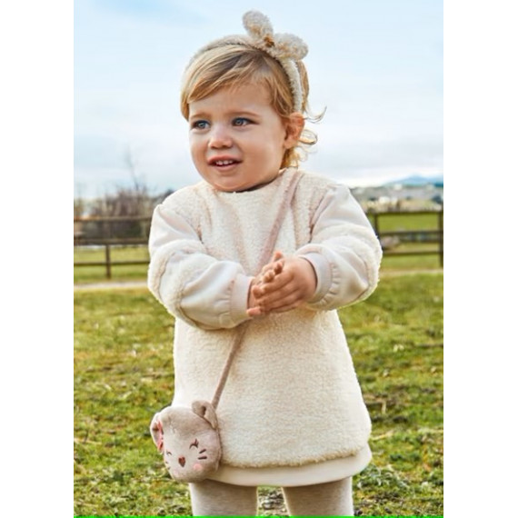 Vestido con bolso borreguito bebé Mayoral