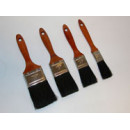 Brocha Plana Mango Madera Pelo Negro 8901  1-1/2"