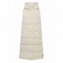 Chaquetas Mujer Chaleco Ecoalf de Mujer Page Crema Impermeable