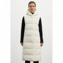 Chaquetas Mujer Chaleco Ecoalf de Mujer Page Crema Impermeable