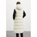 Chaquetas Mujer Chaleco Ecoalf de Mujer Page Crema Impermeable