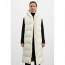 Chaquetas Mujer Chaleco Ecoalf de Mujer Page Crema Impermeable