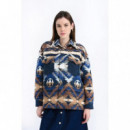 Chaquetas Mujer Camisa MOLLY BRACKEN Gruesa con Estampado y Bolsillos