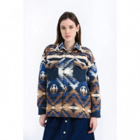 Chaquetas Mujer Camisa MOLLY BRACKEN Gruesa con Estampado y Bolsillos