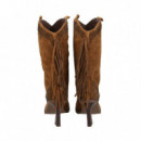 1/2 Bota Flecos Talon ante Camel  ALMA EN PENA