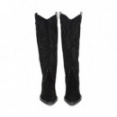 Bota Alta Cowboy ante Negro  ALMA EN PENA