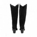Bota Alta Cowboy ante Negro  ALMA EN PENA
