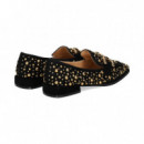 Mocasin Eslabon Tachas ante Negro  ALMA EN PENA