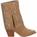 Bota Cowboy Llamas ante Beige  ALMA EN PENA