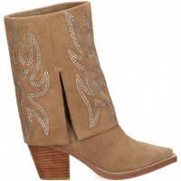 Bota Cowboy Llamas ante Beige  ALMA EN PENA
