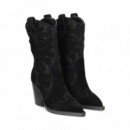 1/2 Bota Cowboy Strass ante Negro  ALMA EN PENA