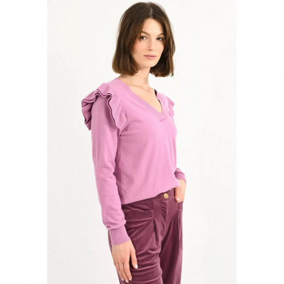 Jerséis y Sudaderas Jersey MOLLY BRACKEN de Manga Larga Detalle Volantes