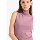 Camisetas Mujer Jersey MOLLY BRACKEN sin Manga con Cuello Alto