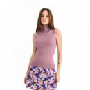 Camisetas Mujer Jersey MOLLY BRACKEN sin Manga con Cuello Alto