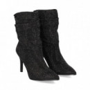 Botin Arrugado Glitter Negro  EXE