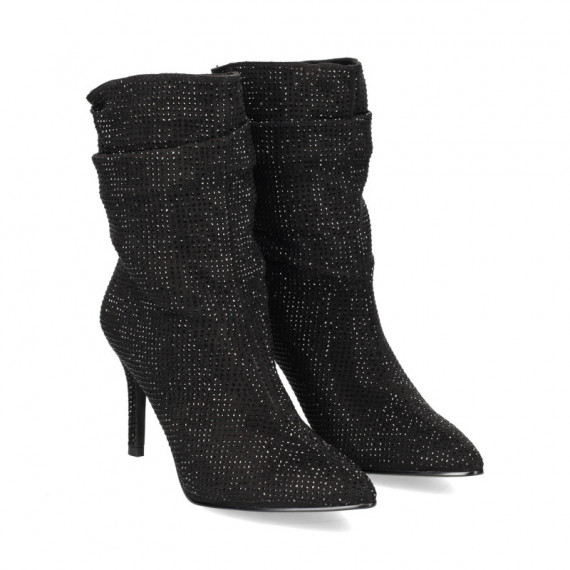 Botin Arrugado Glitter Negro  EXE