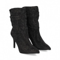 Botin Arrugado Glitter Negro  EXE - Guanxe Atlantic Marketplace