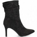 Botin Arrugado Glitter Negro  EXE