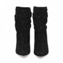 Botin Arrugado Glitter Negro  EXE