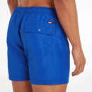 Bañador TOMMY JEANS Azul Logo Rosa Pastel