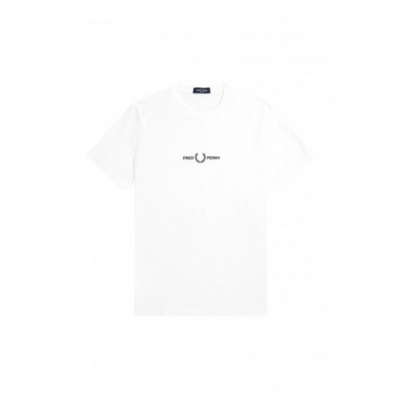 Camisetas Hombre Camiseta FRED PERRY Bordada M4580 Blanca