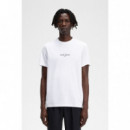 Camisetas Hombre Camiseta FRED PERRY Bordada M4580 Blanca