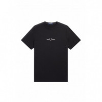 Camisetas Hombre Camiseta FRED PERRY Bordada M4580 Negra - Guanxe Atlantic Marketplace