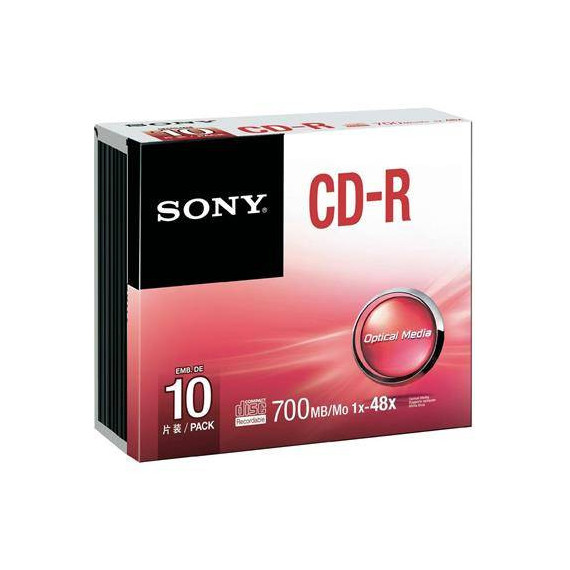 SONY Cd-r 700MB/MO 1X-48X Precio Individual con Cajita Plastica.