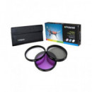 POLAROID PL3FIL62 Kit de 3 Filtros 62MM Filtro Uv Ultra Violeta, Cpl Circular Polarizador, Fld Fluor