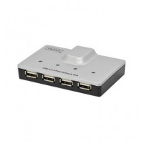 DIGITUS Hub RJ45 4 Puertos USB 2.0 10/100