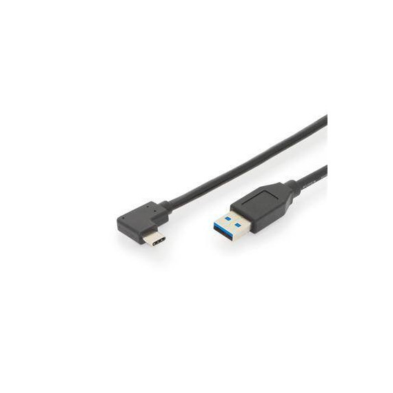 Cable de Datos Tipo-c Clavija 90 Grados a USB 1MTRS,3.1 10GB  LALO
