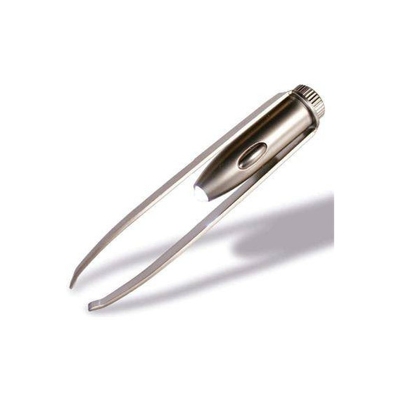 Pinza de Depilar con Luz Led de Acero  LALO