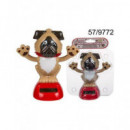 Figura Solar de Plastico Diseño Buldog  OUT OF THE BLUE