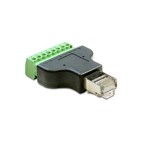 DELOCK Adaptador RJ45 a Bloque 8 Pines 2 Partes