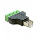 DELOCK Adaptador RJ45 a Bloque 8 Pines 2 Partes
