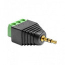 DELOCK Adaptador Jack Estereo 2.5MM a Terminal Bloque 3 Pines